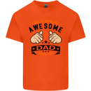 This Is What an Awesome Dad Mens Cotton T-Shirt Tee Top Orange