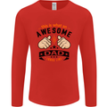 This Is What an Awesome Dad Mens Long Sleeve T-Shirt Red