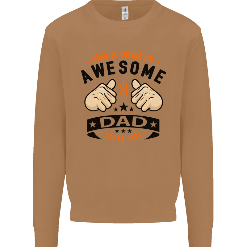 This Is What an Awesome Dad Mens Sweatshirt Jumper Caramel Latte