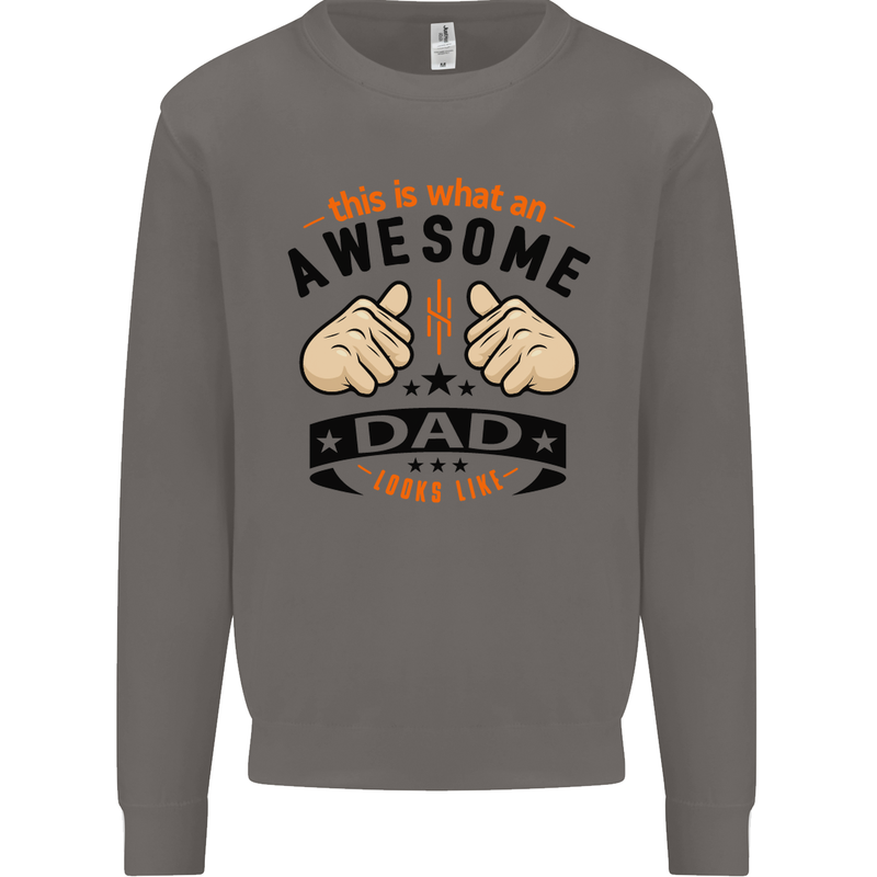This Is What an Awesome Dad Mens Sweatshirt Jumper Charcoal