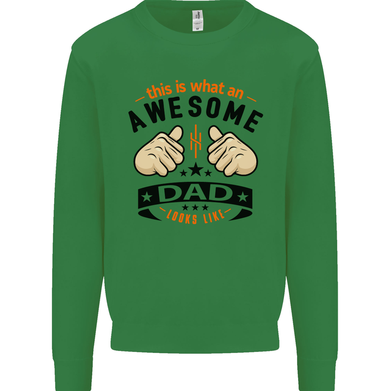 This Is What an Awesome Dad Mens Sweatshirt Jumper Irish Green