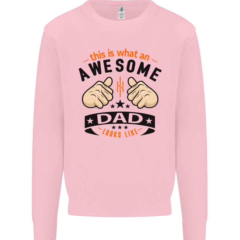 This Is What an Awesome Dad Mens Sweatshirt Jumper Light Pink