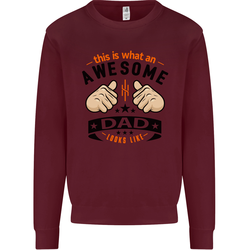 This Is What an Awesome Dad Mens Sweatshirt Jumper Maroon