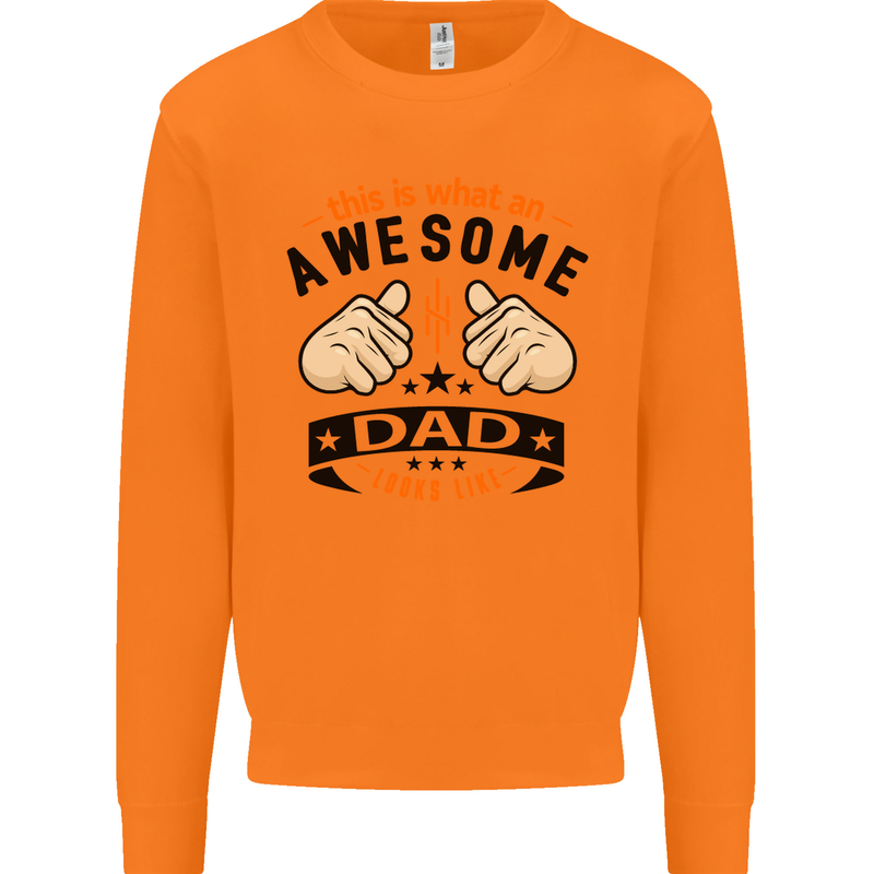This Is What an Awesome Dad Mens Sweatshirt Jumper Orange