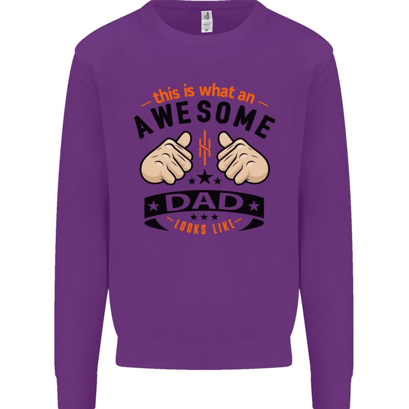This Is What an Awesome Dad Mens Sweatshirt Jumper Purple