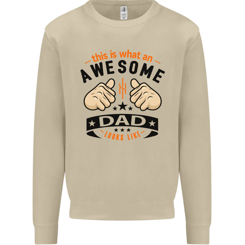 This Is What an Awesome Dad Mens Sweatshirt Jumper Sand