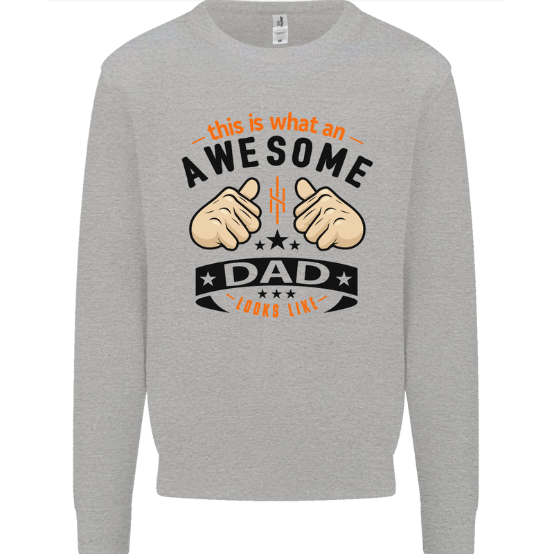 This Is What an Awesome Dad Mens Sweatshirt Jumper Sports Grey