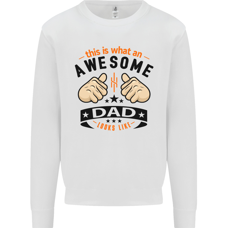 This Is What an Awesome Dad Mens Sweatshirt Jumper White