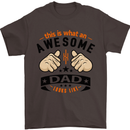 This Is What an Awesome Dad Mens T-Shirt Cotton Gildan Dark Chocolate