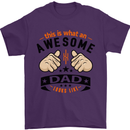 This Is What an Awesome Dad Mens T-Shirt Cotton Gildan Purple