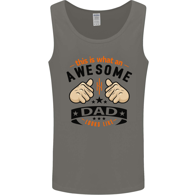 This Is What an Awesome Dad Mens Vest Tank Top Charcoal