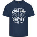 This Is What an Awesome Dentist Looks Like Mens Cotton T-Shirt Tee Top Navy Blue