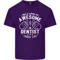 This Is What an Awesome Dentist Looks Like Mens Cotton T-Shirt Tee Top Purple