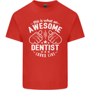This Is What an Awesome Dentist Looks Like Mens Cotton T-Shirt Tee Top Red