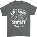 This Is What an Awesome Dentist Looks Like Mens T-Shirt Cotton Gildan Charcoal