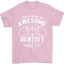 This Is What an Awesome Dentist Looks Like Mens T-Shirt Cotton Gildan Light Pink