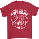 This Is What an Awesome Dentist Looks Like Mens T-Shirt Cotton Gildan Red