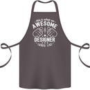 This Is What an Awesome Designer Looks Like Cotton Apron 100% Organic Dark Grey