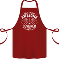 This Is What an Awesome Designer Looks Like Cotton Apron 100% Organic Maroon