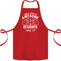 This Is What an Awesome Designer Looks Like Cotton Apron 100% Organic Red