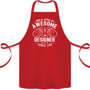 This Is What an Awesome Designer Looks Like Cotton Apron 100% Organic Red