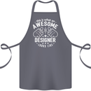 This Is What an Awesome Designer Looks Like Cotton Apron 100% Organic Steel