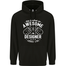 This Is What an Awesome Designer Looks Like Mens 80% Cotton Hoodie Black
