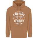 This Is What an Awesome Designer Looks Like Mens 80% Cotton Hoodie Caramel Latte