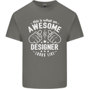 This Is What an Awesome Designer Looks Like Mens Cotton T-Shirt Tee Top Charcoal