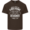 This Is What an Awesome Designer Looks Like Mens Cotton T-Shirt Tee Top Dark Chocolate