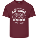 This Is What an Awesome Designer Looks Like Mens Cotton T-Shirt Tee Top Maroon