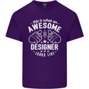 This Is What an Awesome Designer Looks Like Mens Cotton T-Shirt Tee Top Purple
