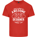 This Is What an Awesome Designer Looks Like Mens Cotton T-Shirt Tee Top Red