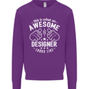 This Is What an Awesome Designer Looks Like Mens Sweatshirt Jumper Purple