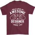 This Is What an Awesome Designer Looks Like Mens T-Shirt Cotton Gildan Maroon
