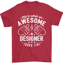 This Is What an Awesome Designer Looks Like Mens T-Shirt Cotton Gildan Red