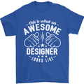 This Is What an Awesome Designer Looks Like Mens T-Shirt Cotton Gildan Royal Blue