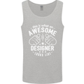 This Is What an Awesome Designer Looks Like Mens Vest Tank Top Sports Grey