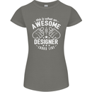 This Is What an Awesome Designer Looks Like Womens Petite Cut T-Shirt Charcoal