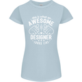 This Is What an Awesome Designer Looks Like Womens Petite Cut T-Shirt Light Blue