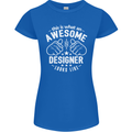 This Is What an Awesome Designer Looks Like Womens Petite Cut T-Shirt Royal Blue