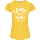 This Is What an Awesome Designer Looks Like Womens Petite Cut T-Shirt Yellow