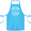 This Is What an Awesome Electrician Looks Like Cotton Apron 100% Organic Turquoise