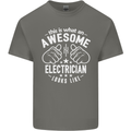 This Is What an Awesome Electrician Looks Like Mens Cotton T-Shirt Tee Top Charcoal