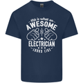 This Is What an Awesome Electrician Looks Like Mens Cotton T-Shirt Tee Top Navy Blue