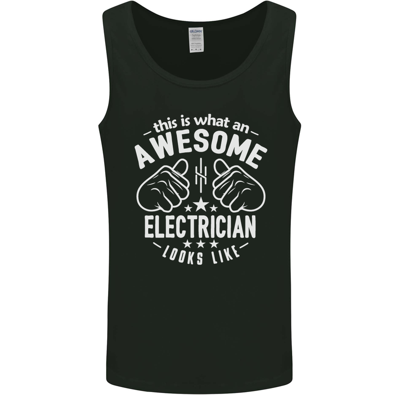 This Is What an Awesome Electrician Looks Like Mens Vest Tank Top Black