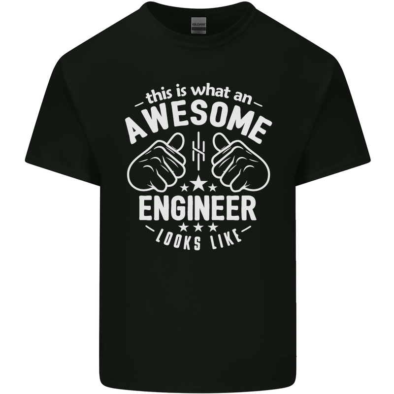 This Is What an Awesome Engineer Looks Like Mens Cotton T-Shirt Tee Top Black