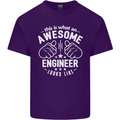This Is What an Awesome Engineer Looks Like Mens Cotton T-Shirt Tee Top Purple