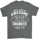 This Is What an Awesome Engineer Looks Like Mens T-Shirt Cotton Gildan Charcoal