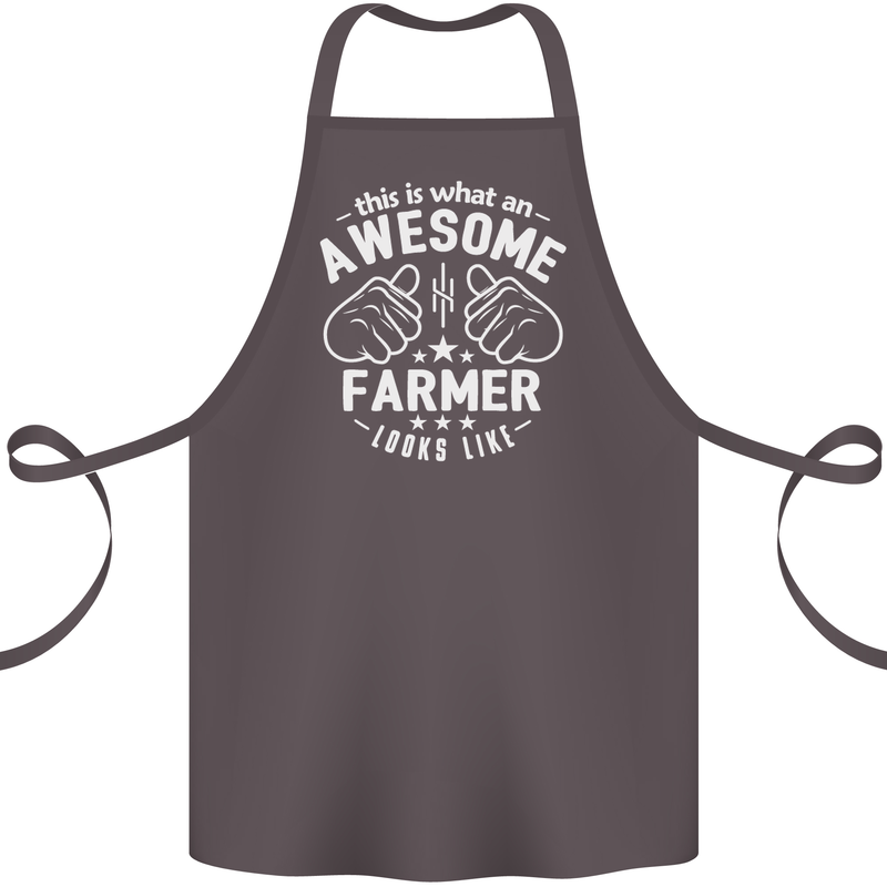 This Is What an Awesome Farmer Looks Like Cotton Apron 100% Organic Dark Grey